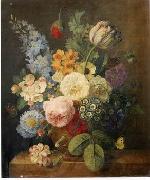 unknow artist Floral, beautiful classical still life of flowers.040 oil on canvas